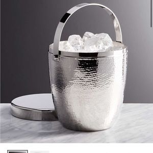 New in Box Crate and Barrel Graham ice bucket.  Including tongs